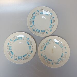 3 Vintage Blue Heaven IMPERFECT Saucers - Royal China